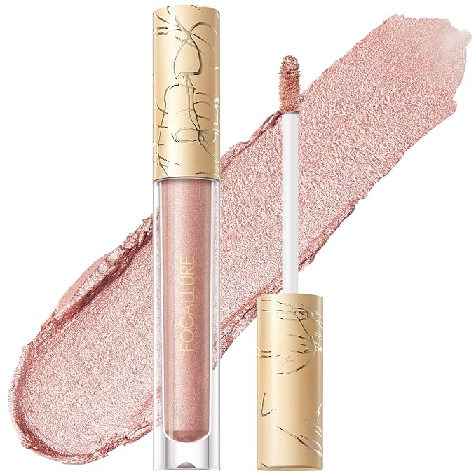 FOCALLURE Metallic Liquid Lipstick,Non Stick Cup Lip Gloss,High Impact Lip Color with Transfer-proof Wear,Long Lasting & Waterproof Lipstick Makeup for Women,YoungLust