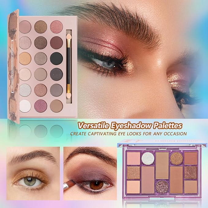 Makeup Kit for Women Full Kit Makeup Set for Teens Teenager Makeup Gift Set for Teen Girls Women Eyeshadow Foundation Makeup Kit for Teens Christmas