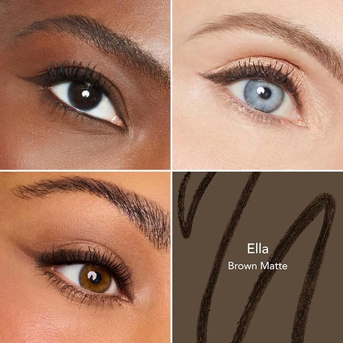 Thrive Causemetics Infinity Waterproof Eyeliner Pencil, Built In Sharpener & Smudge Tip, Long Lasting, Smudge Proof, Hyaluronic Acid & Shea Butter, Vegan & Cruelty Free, Ella (Brown Matte)