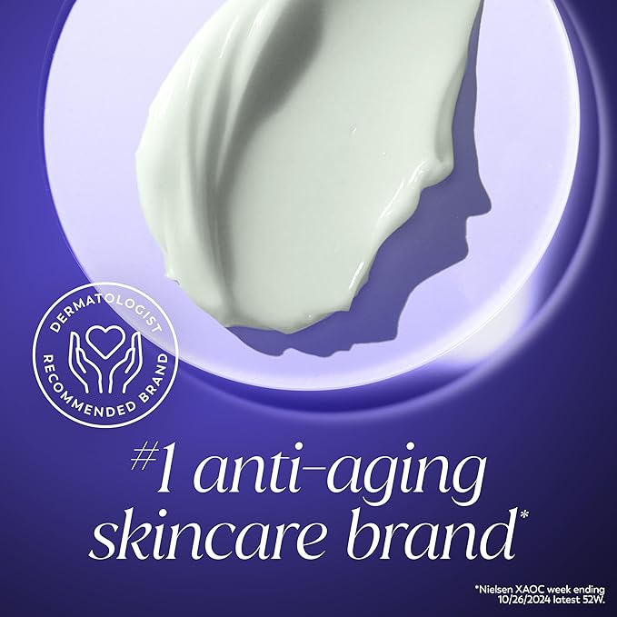 Olay Retinol Face Moisturizer, 24 MAX Anti-Aging Night Cream for Women, Fragrance-Free, Non Greasy - Anti-Wrinkle, Smooth Fine Lines, Tightening, Hydrating Skin Care - Peptides, Glycerin, 1.7 Oz