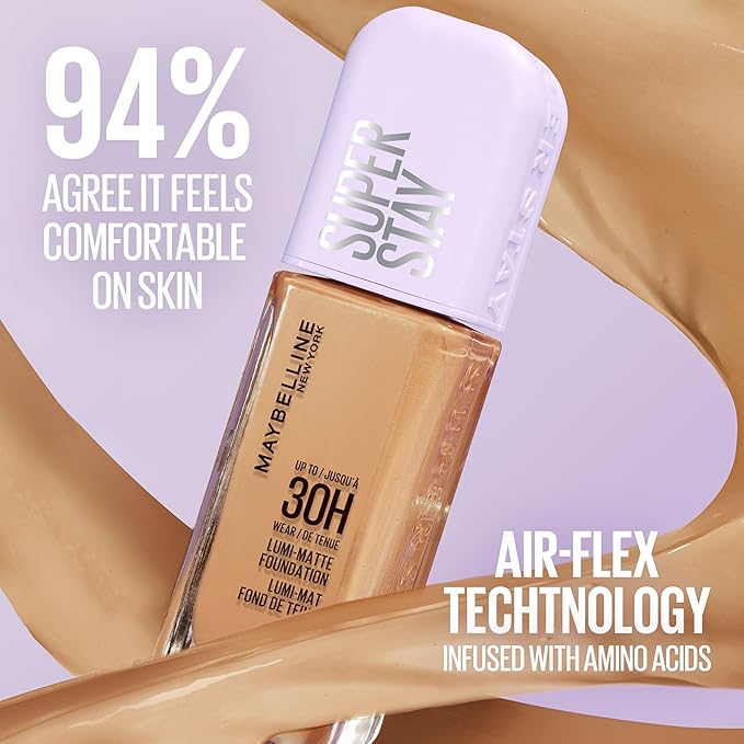 Maybelline Super Stay Lumi-Matte Foundation, Lightweight and Buildable Full Coverage Foundation Makeup For Up To 30HR Wear, 115, 1 Count