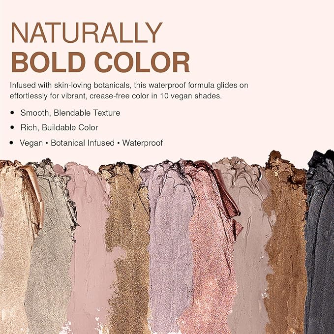 Palladio Waterproof Eyeshadow Stick with Blending Sponge, Long Lasting & Effortless Application, Smudge Free & Crease Proof Formula, Matte & Shimmer Shades, Buildable Eye Shadow (Matte Mocha)