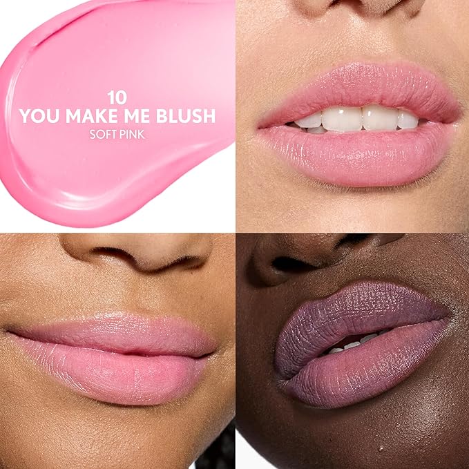 COVERGIRL Clean Fresh Tinted Lip Balm SPF 15-10 - You Make Me Blush, with Mineral Sunscreen, Moisturizing, Vegan Formula, 0.14oz