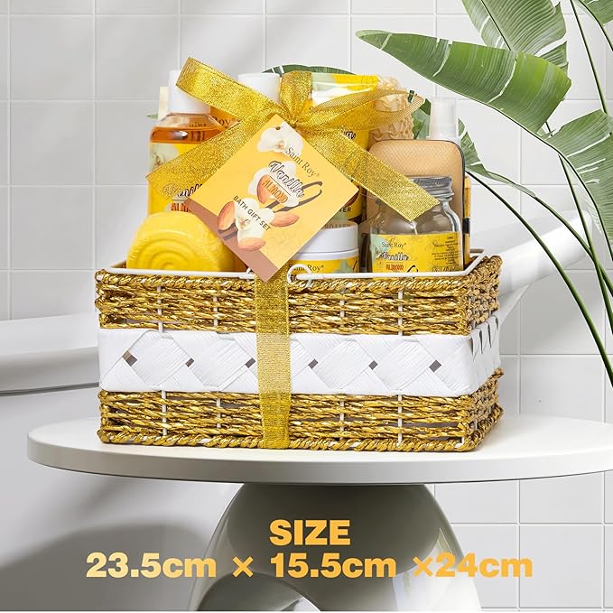 Spa gift baskets for women, Perfumes gifts for women 25 pcs for Women & Men Bath and Body Shower Bath Kit, Vanilla & Honey Almond birthday gifts bath gift Spa Kit, Mother's Day Gifts for Mom
