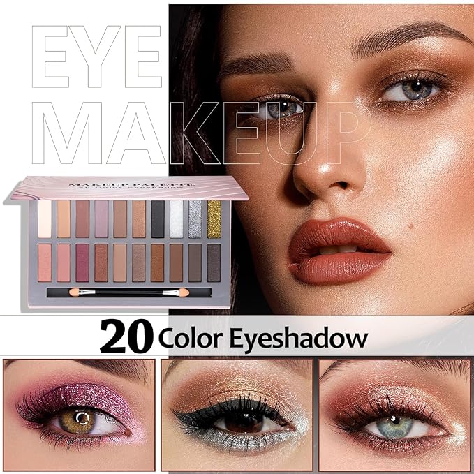 Makeup Kit for Teens for Makeup Set for Teenagers 14-16 Includes 20 Colors Eyeshadow Palette Makeup Kit for Girls 10-12 Eyeliner Stamp Gift Set