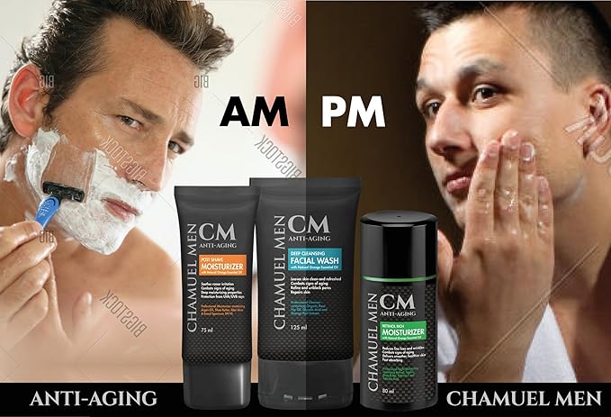 Anti Aging Daily Aftershave for Men - All Natural Mens Face Cream and Moisturizer with Argan, Shea & Aloe Facial Fuel for Sensitive, Dry, Oily or Combo Skin, 2.6 oz