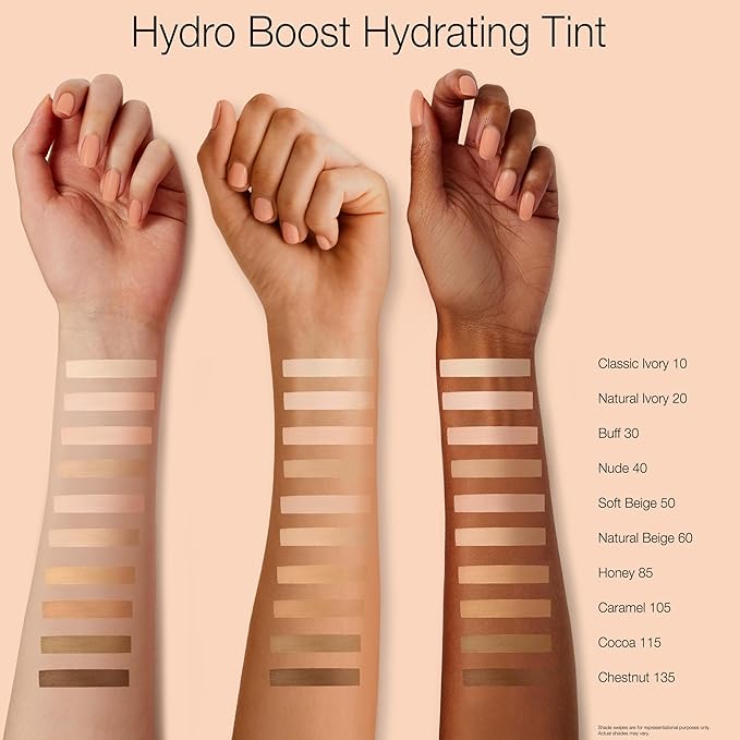 Neutrogena Hydro Boost Hydrating Tint Foundation Makeup for Dry Skin, with Hyaluronic Acid, Lightweight Oil-Free Water Gel, Non-Comedogenic, 60 Natural Beige 1.0 fl. oz