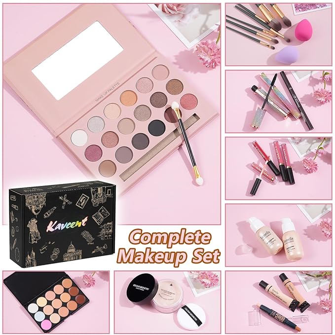 Makeup Kit Makeup Sets for Teens Makeup kits for Women Teenagers Full Kit Make up Eyeshadow Palette Foundation Concealer Lipgloss Makeup Gift Set for Women Teen Girls