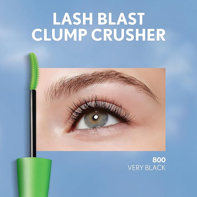 COVERGIRL Clump Crusher Mascara, 20X More Volume, Double Sided Brush, Long-Lasting Wear - 800 Very Black (Pack of 1)
