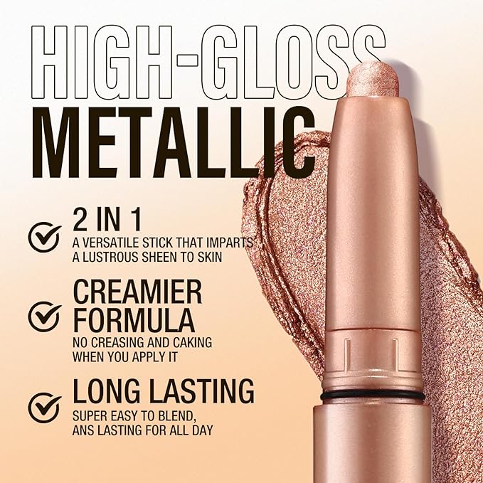 Jolilab Eyeshadow Stick Set, 6 Colors Matte Professional Bright-Colored Contouring and Highlight Stick, Cream Waterproof Long Lasting High Pigmented Eye Shadow(6, Set C)