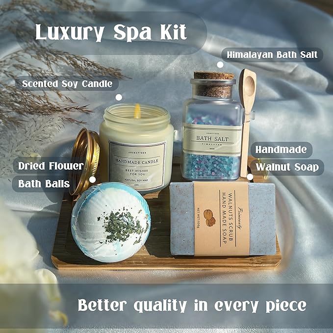 Get Well Soon Gift Baskets - 12PC Care Package for Women After Surgery, Birthday, Sympathy & Grief Gifts (Grayish)