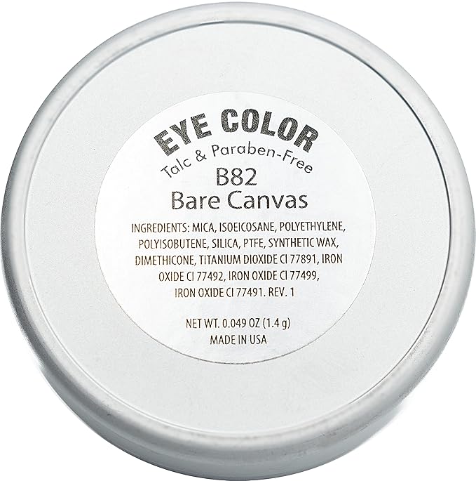 Bare Canvas Beige Neutral Naked Bare Matte Pressed Powder Single Vegan Eyeshadow; Talc, Paraben & Cruelty Free