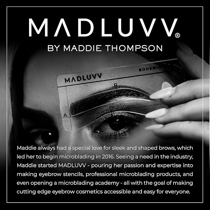 MADLUVV Brow Stamp Refill* - Color Stamp for Brows & Root Touch Up for Women & Men, Instantly Conceal Hair Loss, Grey Hair, Thinning Hair with Stain-Proof/Smudge-Proof Powder Formula (Dark Brown)