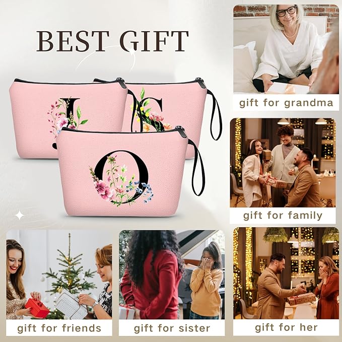 Happy Birthday Friendship Bridesmaid Team Gifts for Employees Women Mom Girl Daughter Teenage Personalized Make up Cosmetic Bag Travel with Mirror Mothers Day Christmas Graduation O