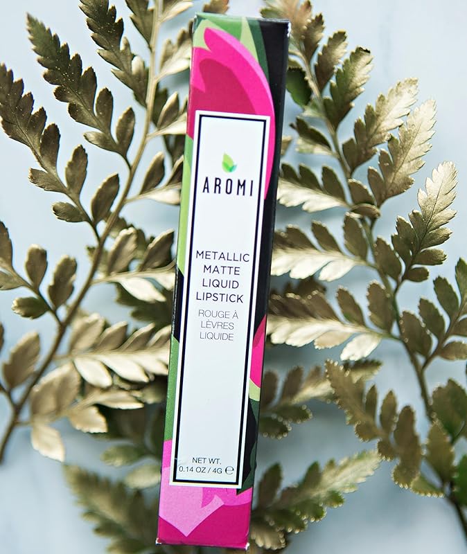 Aromi Berry Fuchsia Metallic Liquid Lipstick | Magenta Mauve Lip Color with Shimmery Finish, Vegan, Cruelty-free, Long-Lasting, Smudge Proof, Handmade (Opal Rose)