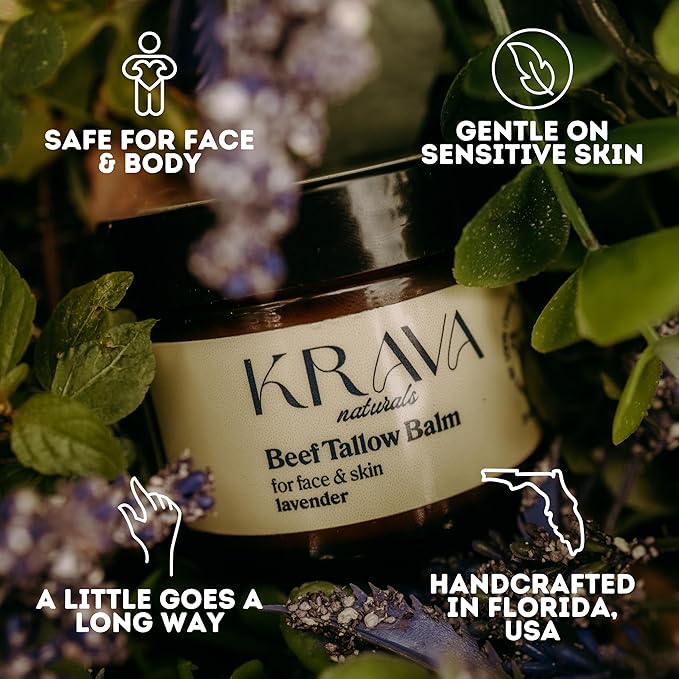 Beef Tallow for Skin, Beef Tallow for Face, Whipped Tallow Balm, Beef Tallow Moisturizer - Tallow Face Moisturizer, Tallow Cream | 100% Grass Fed, Unscented, 2 oz