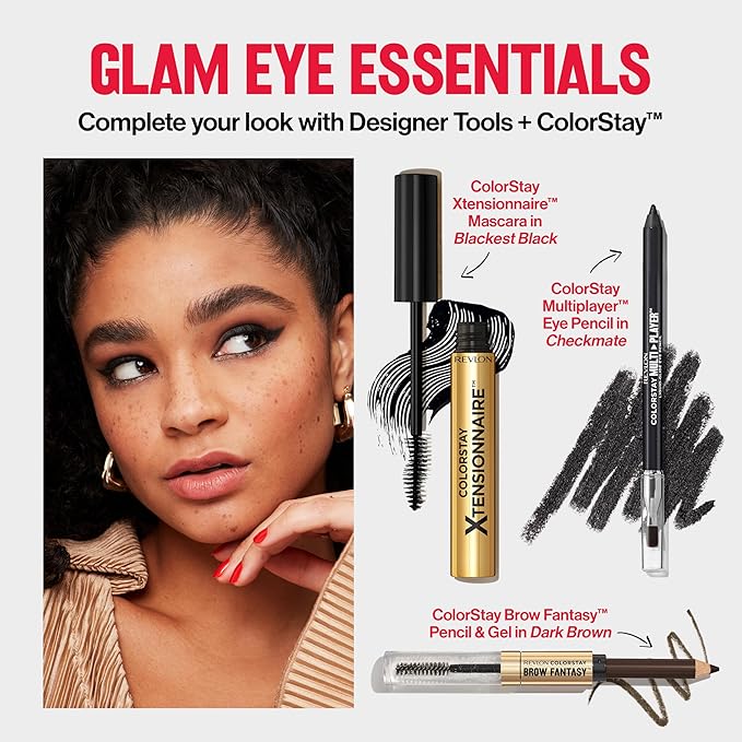 Revlon Designer Series Brow Set, Trimming and Shaping Eyebrow Kit with Scissors and Spoolie Brush, Easy to Use at Home or on The Go, 1 Count