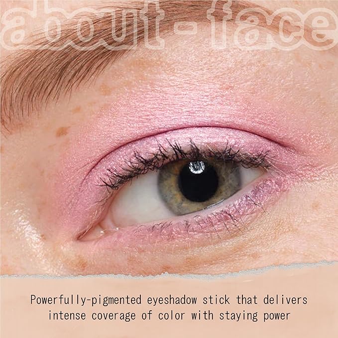 about-face Shadowstick – Long-Wear Cream Eyeshadow Stick – Matte & Pearly Finishes – Vegan, Cruelty-Free, Clean Beauty – 0.049 oz (Baroque- Pearly Pink Ice)