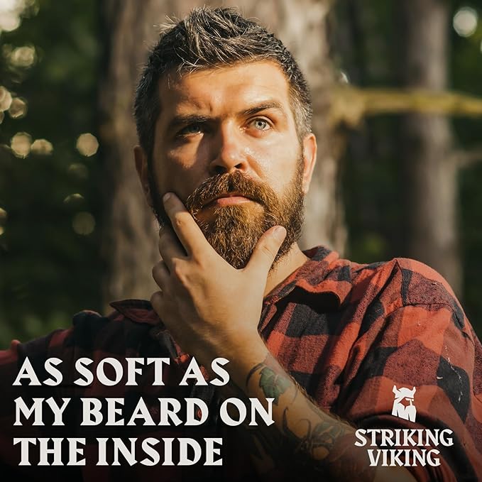 Striking Viking Vanilla Beard Oil for Men - Naturally Derived Conditioner with Argan & Jojoba Oils for Softening, Moisturizing and Growth (2 Oz)