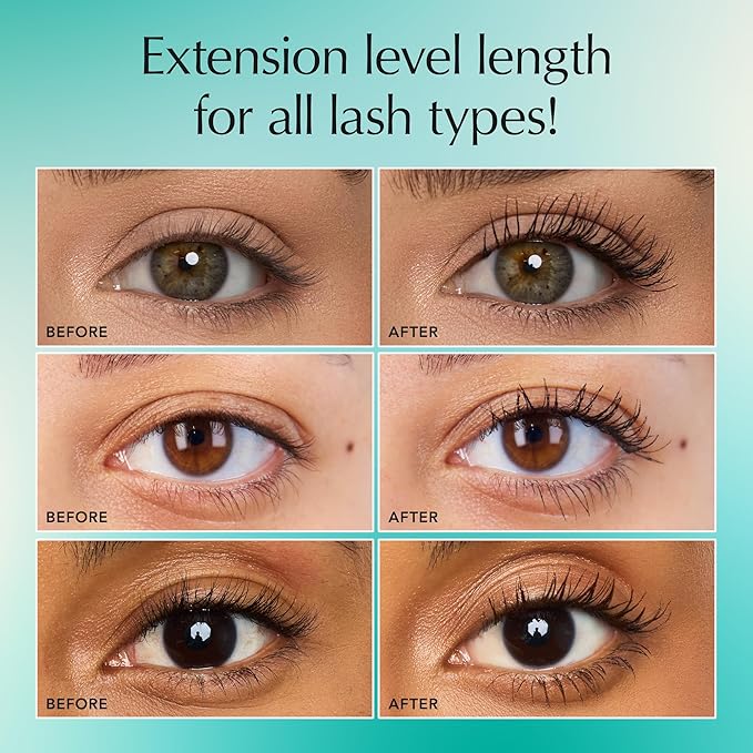 Thrive Causemetics Liquid Lash Extensions Mascara, Tubing Thrive Mascara Lengthening, Volumizing & Curling, Smudge Proof, Washable, No Clumping or Flaking, Vegan & Cruelty Free, Crystal (Brown Black)