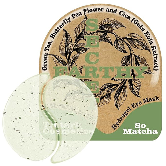 SoMatcha Calm Repair 5′ Hydrogel Under-Eye Patches, 28 Pairs — 5-Minute Soothing, Antioxidant Support & Deep Hydration — Ophthalmologist Tested