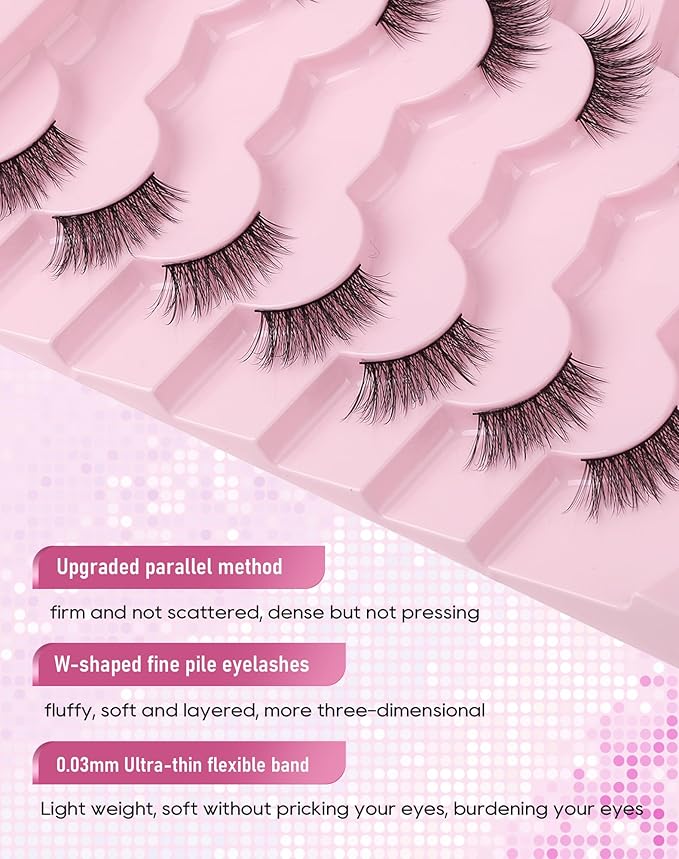 Half Lashes Natural Half Eyelashes Wispy Corner Lashes Cat Eye HE-19