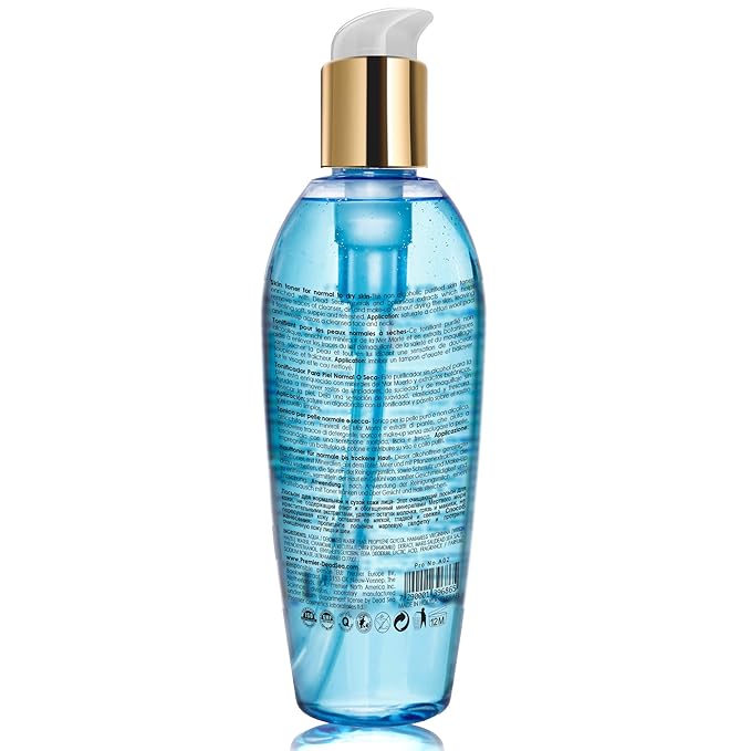 Premier Dead Sea Skin Toner Normal To Dry Skin, pH 5.5 balancing, non alcoholic toner that is mild and gentle to skin, natural ingredients with witch hazel and minerals 8.5fl.oz