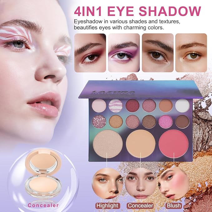 Makeup Kit for Teens Makeup Gift Set for Beginners Teenager Makeup Sets Travel Makeup Kits for Teenagers Girls 14-16 Make Up Kit for Teen & Girls