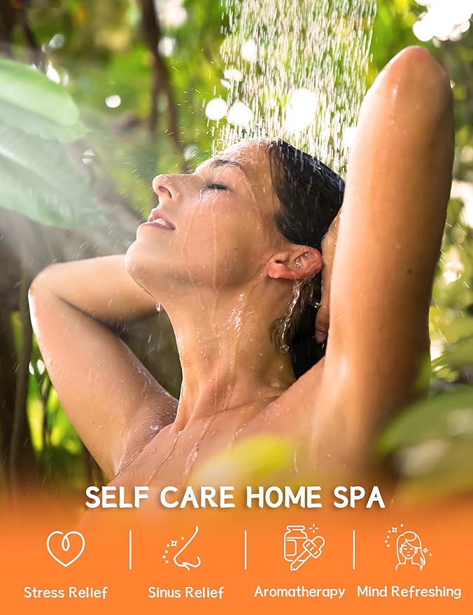 Shower Steamers Aromatherapy 15 Pack, Tangerin & Lemon Shower Bombs with Natural Essential Oils, Relaxation & Birthday Gifts for Women and Men, Stress Relief & Self Care Gifts, Shower Tablets