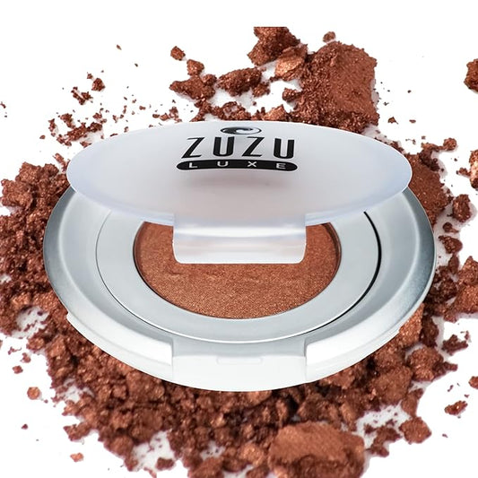 Zuzu Luxe Mineral Eyeshadow (Sahara - Copper Brown/Warm Shimmer), Richly pigmented, velvety smooth formula. Natural, Paraben Free, Vegan, Gluten-free, Cruelty-free, Non GMO,0.07 oz