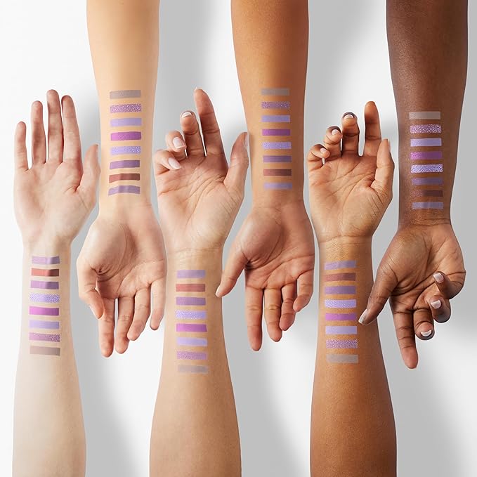 Pacifica Eyeshadow Palette – Purple Nudes Mineral Eyeshadow, Wearable Purple Tones with Matte, Shimmer & Metallic, Cocoa Butter Infused, Talc-Free, Vegan & Cruelty-Free, 0.24 oz (10 Shades)