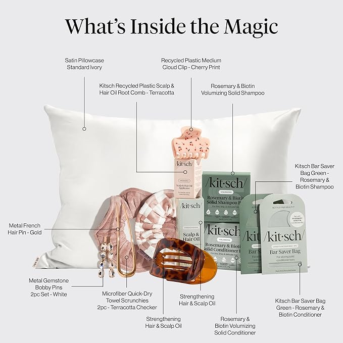 Kitsch Holiday Advent Calendar – Christmas Advent Calendar 2025 with Full-Size Hair Accessories & Beauty Essentials – Festive Self Care Gifts for Women, Limited Edition Christmas Gifts