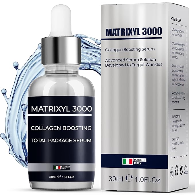 Matrixyl 3000 Total Package Serum with Hyaluronic Acid, Argireline Serum for Anti-Wrinkle, Collagen Boosting, Anti-Aging & face hydrating, Deep Wrinkle Repair & Firming for Fine - 30ml