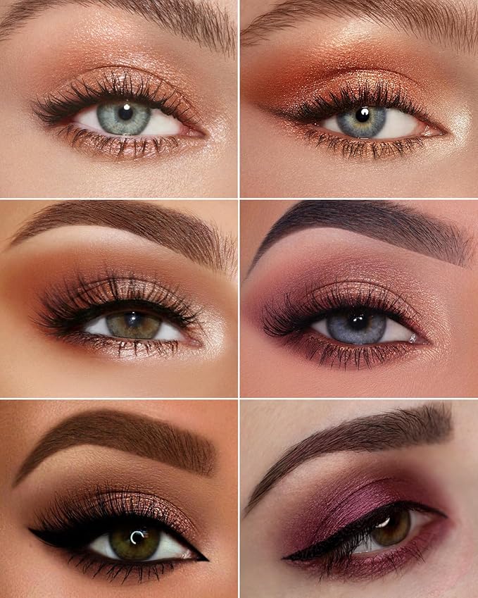 Berry Eyeshadow Matte Palette 8 Shade, Long Lasting Burgundy Eyeshadow for Bronzer Makeup, Wine Red Shimmery Eye Looks, High Pigmented & Easy to Blend (Plum)