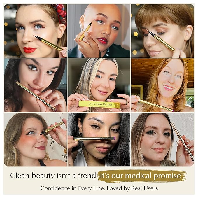 Waterproof Eyeliner - Smudge-Proof Liquid Eyeliner Pen with Precision Tip for Smooth, Long-Lasting Application - Vegan, Hypoallergenic & Gluten-Free Eye Liner - 2mL Purple