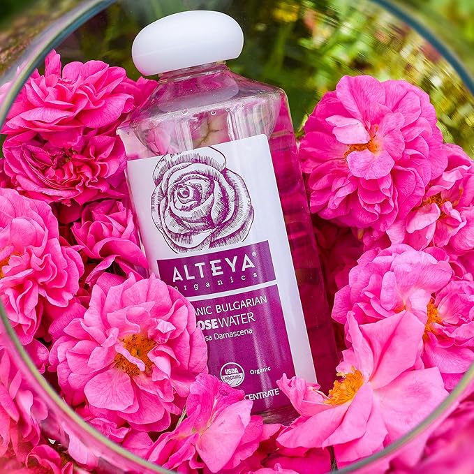 Alteya Organics Rose Water Toner 17 Fl Oz/500mL | USDA Certified Organic Bulgarian Rosa Damascena Hydrosol | Natural Hydrating Facial Toner for All Skin Types | Refreshing, Balancing & Moisturizing