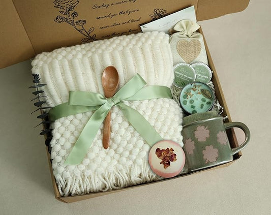 Get Well Soon Gift for Women - Self Care Package/Relaxation- After Surgery, Sympathy Gifts, Thinking of You/Mothers Day/Grief/Bereavement/Miscarriage Gifts for Women(Matcha Green)