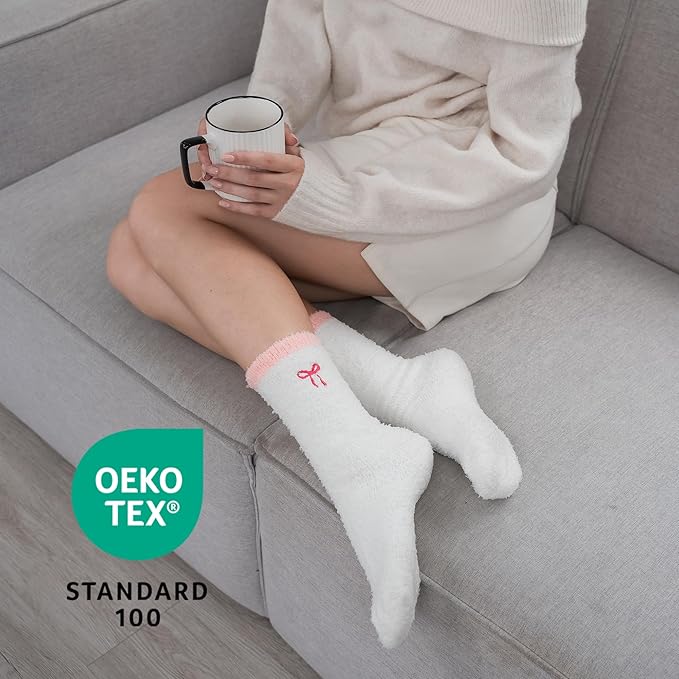 CoolMate GLOBAL Fuzzy Socks for Women Gift Box, Cozy, Soft, Comfy & Cloud-Like Socks, Plush, Durable for Spa, Home