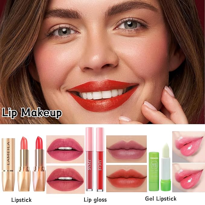 All in One Makeup Kit for Women Full Kit, 43PCS Professional Makeup Kit, Foundation Eyeshadow Lipstick Eyeliner, Complete Make Up Gift Set for Beginners and Professionals Alike