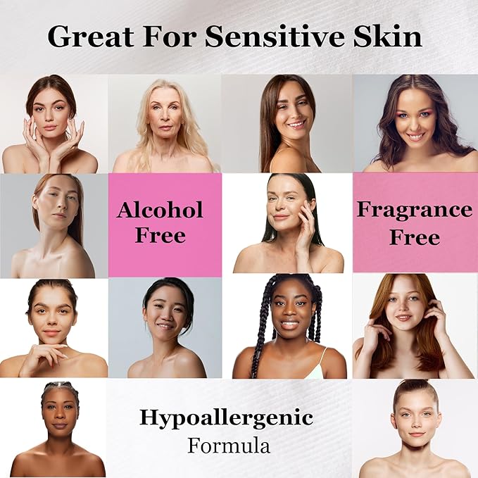 mivida Hypoallergenic Makeup Remover Wipes | Dermatologist-Tested, Biodegradable, Fragrance-Free with Vitamin E | Gentle on Sensitive Skin, 25 Count