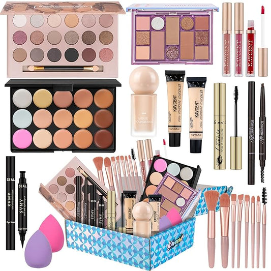 Makeup Kit for Women Full Kit Makeup Set for Teens Teenager Makeup Gift Set for Teen Girls Women Eyeshadow Foundation Makeup Kit for Teens Christmas