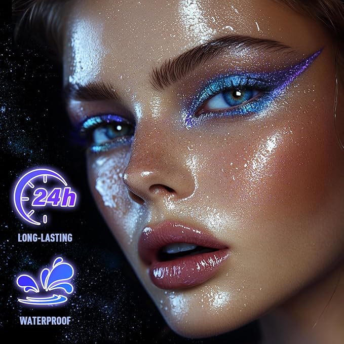 UCANBE 4PCS Chameleon Eyeshadow & Eyeliner Gel Pencil Set - Multichrome Shifting Colors Metallic Glitter Eye Makeup,Waterproof Long-Lasting Smudge-Proof Multi-Dimensional Color