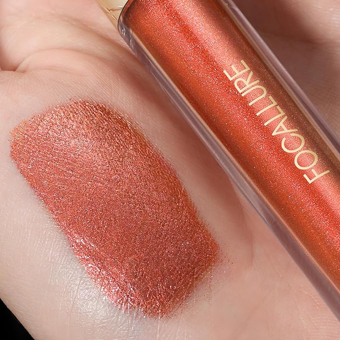 FOCALLURE Metallic Liquid Lipstick,Non Stick Cup Lip Gloss,High Impact Lip Color with Transfer-proof Wear,Long Lasting & Waterproof Lipstick Makeup for Women,Bad Romance