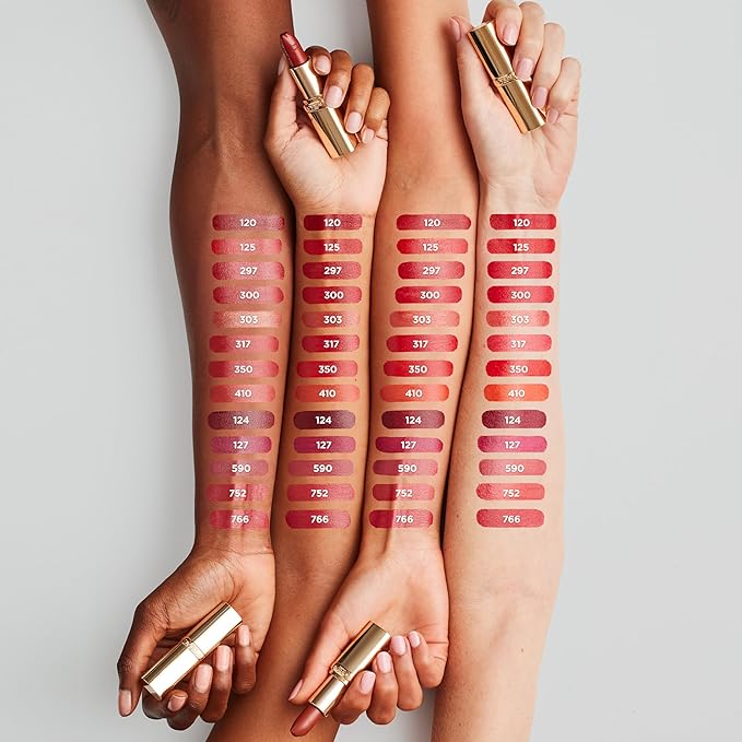 L'Oreal Paris Colour Riche Original Creamy, Hydrating Satin Lipstick with Argan Oil and Vitamin E, Blazing Lava, 1 Count (Pack of 2)