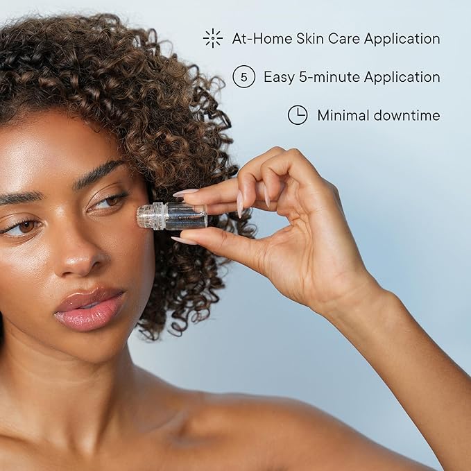 Qure Micro Infusion System for Face & Neck - Facial Moisturizing Essence, Even-looking tone, Serum for All Skin Types, Refreshed and Luminous Skin - 1-Month Supply