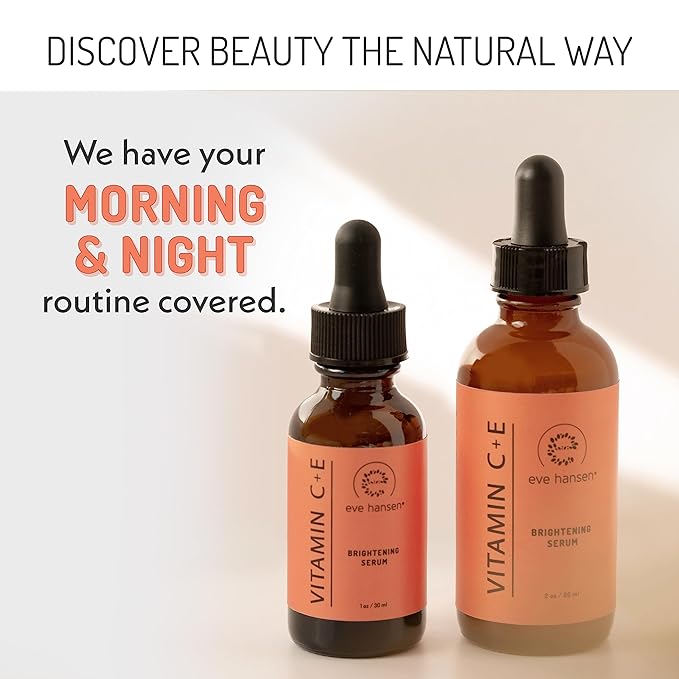 Eve Hansen Vitamin C Serum for Face - Facial Serum with Hyaluronic Acid, Vitamin E and Aloe Vera 1 oz - for softer, smoother, and more refined Skin