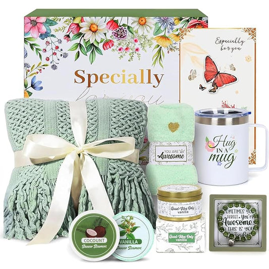 Get Well Soon Gift Baskets for Women After Surgery,Feel Better Encouragement Comfort Gift Box,Post Surgery Care Package Gifts for Women,Thinking of You Birthday Gifts for Friends,Family members