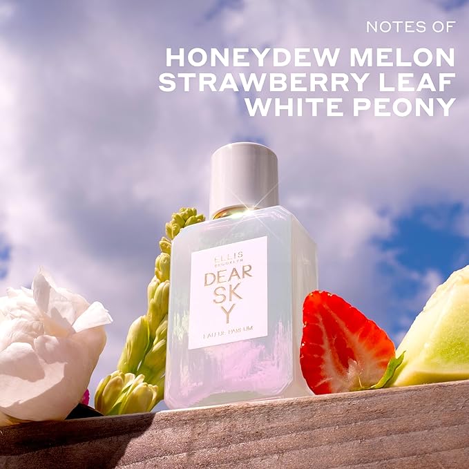 Ellis Brooklyn DEAR SKY Eau de Parfum – Fruity Floral Perfume for Women, Honeydew Melon, White Peony & Upcycled Cedarwood, Clean, Vegan, Cruelty-Free Fragrance, Made in the USA, 10ml / 0.33oz