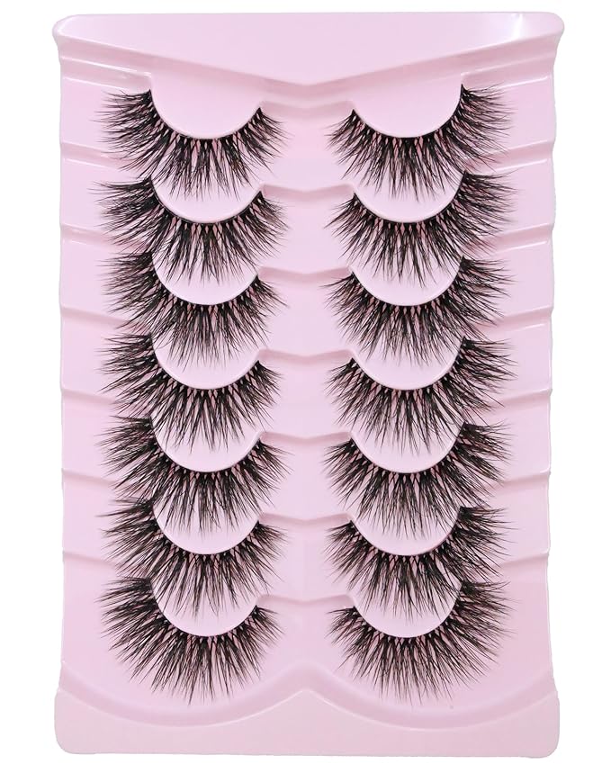 Onlyall Wispy Lashes Natural Flared False Eyelashes Fake Lashes WD-8