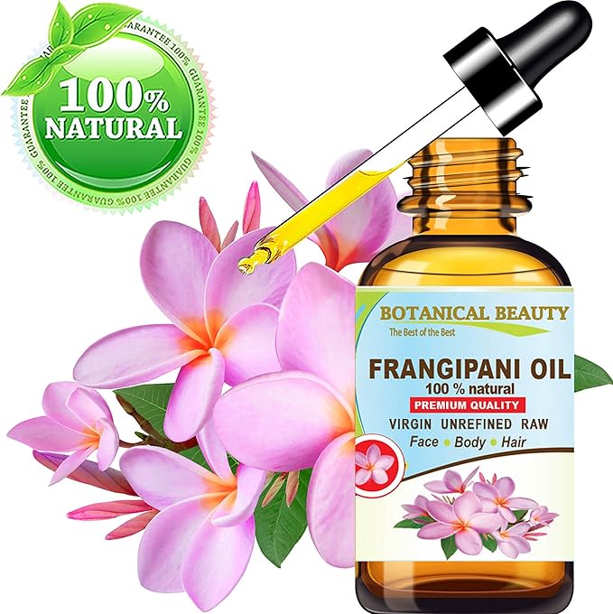 Botanical Beauty Frangipani Oil 100% Natural 0.5 Fl oz - 15 ml Frangipani Essential Oil for FACE, Skin, Body, Hair, Nails Beauty Oil, Skin Moisturizer Oil, Nourishing Oil, Perfume, Soap Making